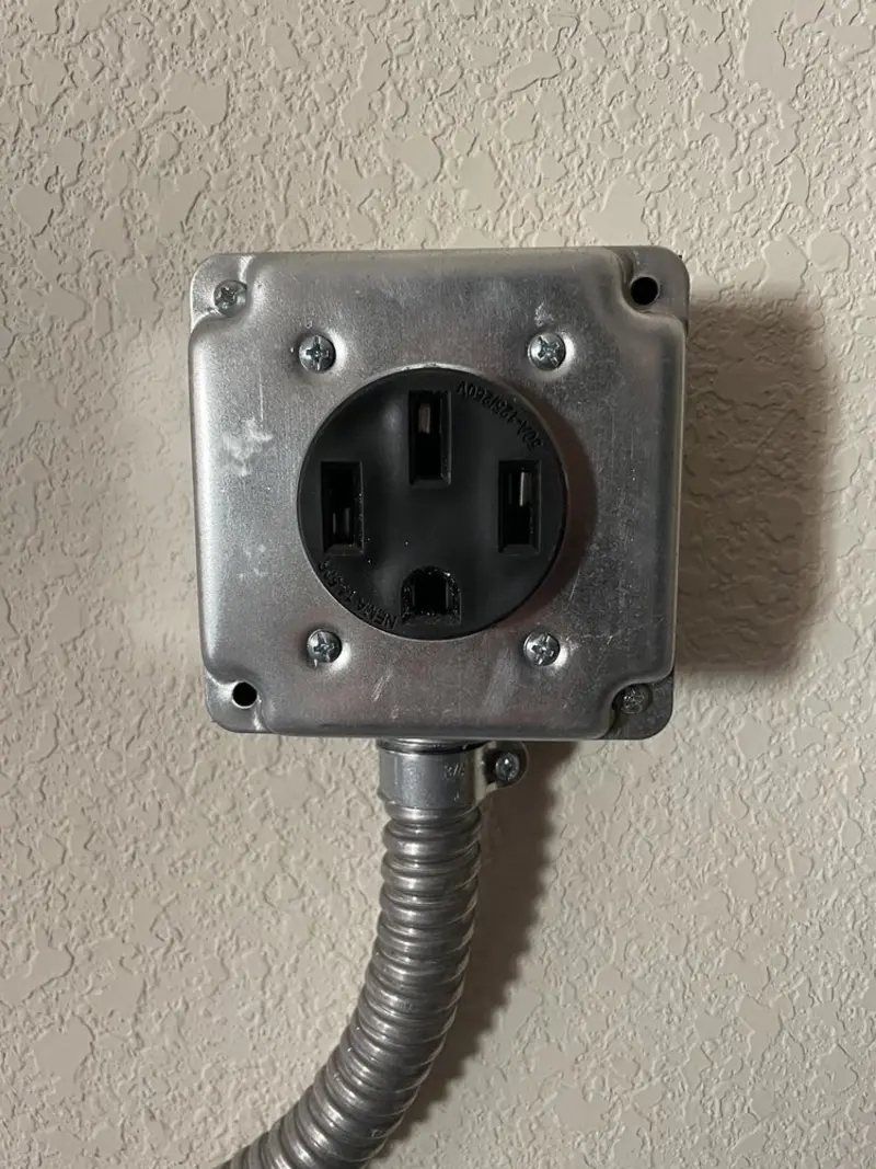 NEMA 14-50 outlet installed for Smart Home Electrical in Edinburg